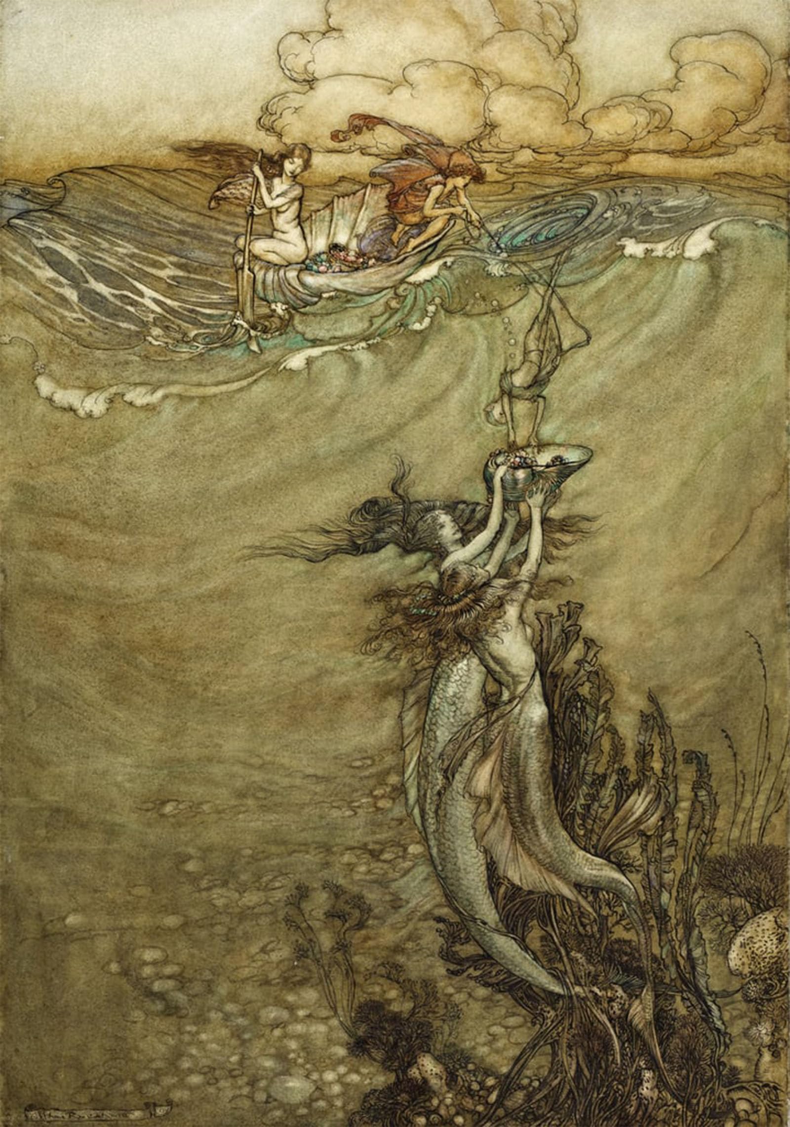 POSTERIIk Famous Animal Posters Vintage Picture Jewels by Arthur Rackham Modern Wall Decor for Home Decor 60x90cm