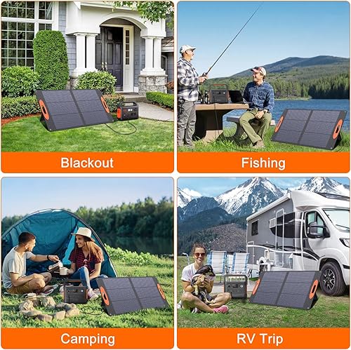 Miniatura 8 de N-Type 16BB 100W Panel solar portátil 18V Mono ETFE Panel solar plegable, 25% de alta eficiencia IP68 impermeable para acampar al aire libre RV