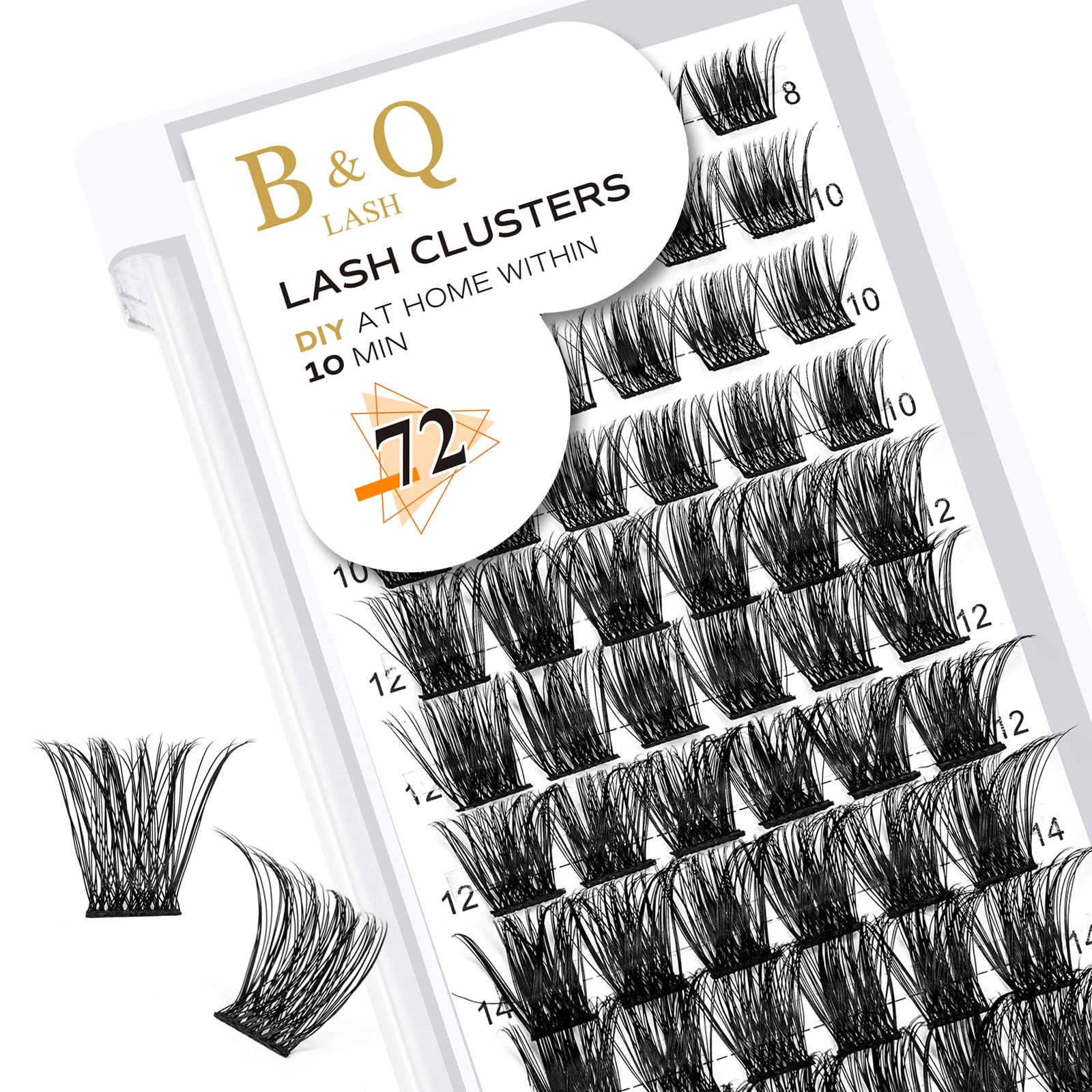 Lash Clusters B19 D Curl D-8-16MIX DIY Lash Extensions 72 Clusters Lashes B&Q LASH Wispy Eyelash Clusters Extensions Single Lashes Individual Lashes Cluster DIY at Home (B19,D-8-16MIX)