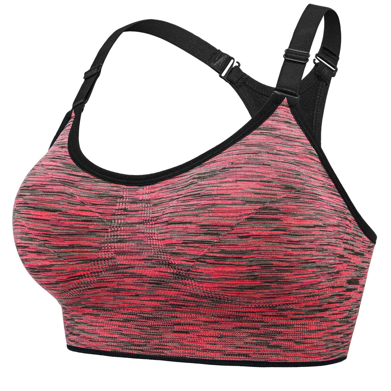 Reggiseno Sportivo da Donna for Yoga Alto, Corsa, Palestra, Senza Cuciture, Canotta Fitness, Confezione 2, N, XL
