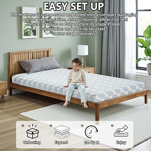 Miniatura 5 de Colchón, colchón de espuma viscoelástica refrescante, colchón de cama en una caja para aliviar la presión y espuma de gel para dormir fresco y funda