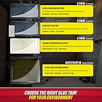 Vista 2 de Catchmaster Trampas para ratas, serpientes y ratones 8Pk, grandes trampas de pegamento a granel para el hogar, bandeja adhesiva de plástico