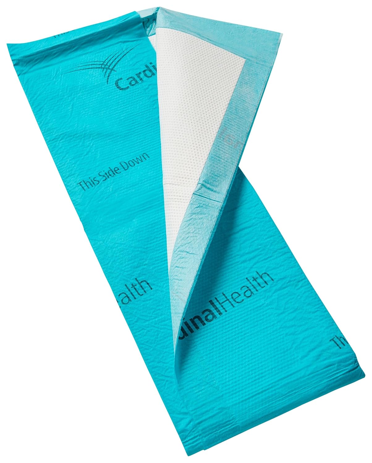 Cardinal Health™ Premium Underpad, Wings™ Maximum Absorbency, Teal, 24 x 36IN - Case of 60