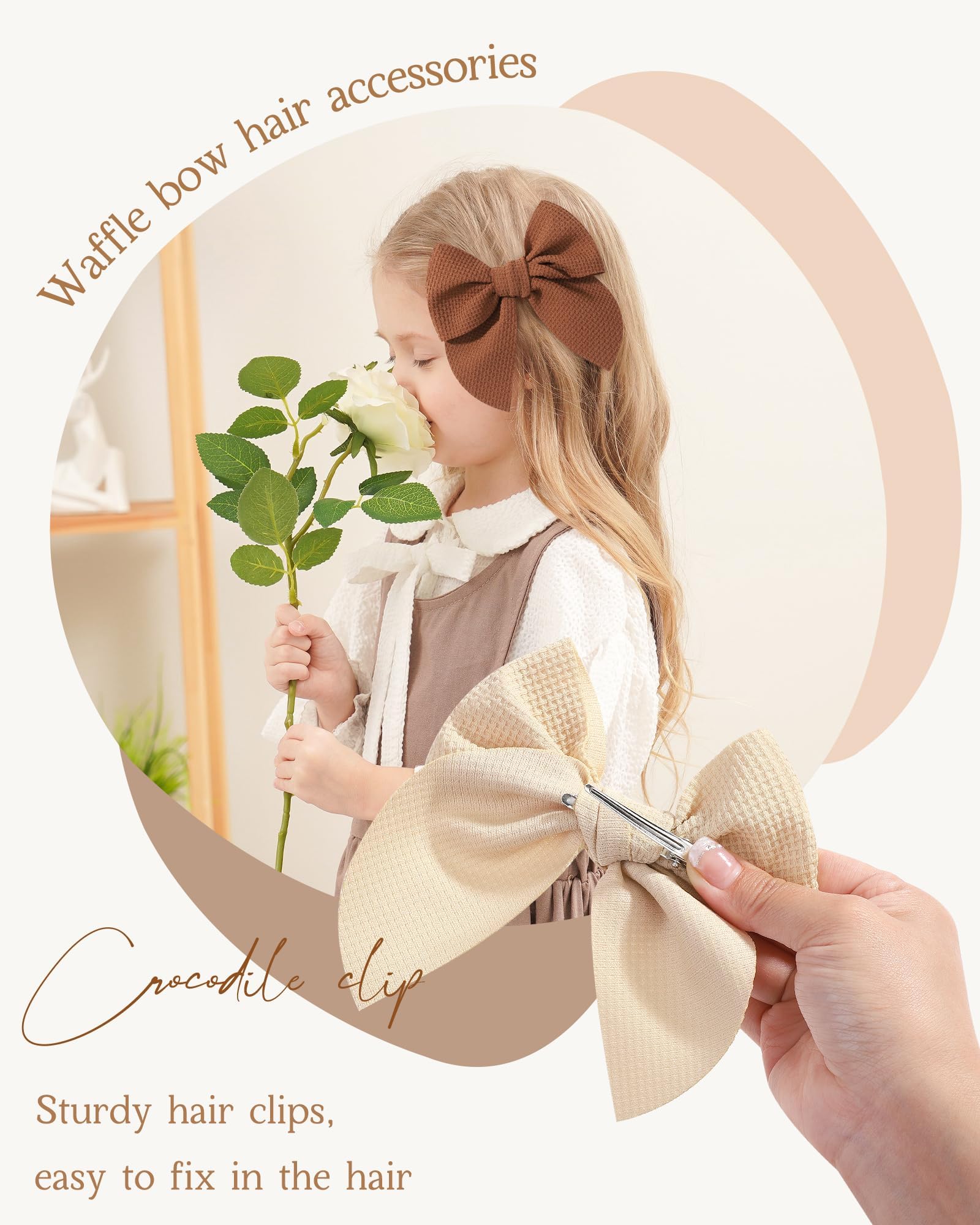 ꫛꫀꪝ【ワッフルリボン】ベビーヘアクリップキッズヘアクリップヘアピン
