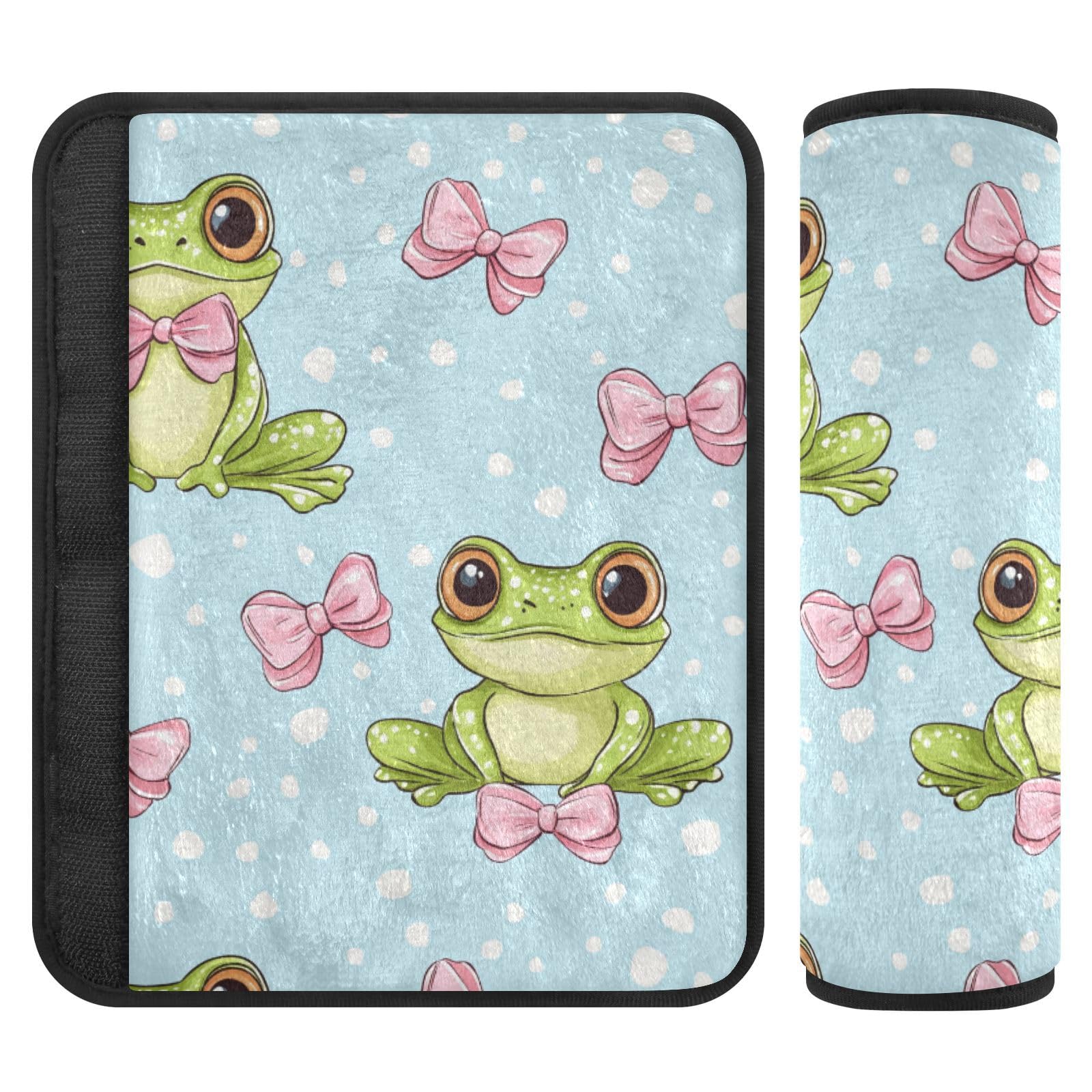Seat Belt Covers 2 Pack Frogs Ballet Tutus Car Seat Strap Covers Super Soft Daisie Car Seat Neck Cover for Boys Girls Adults Babies M
