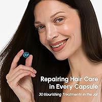 Vista 13 de Aceite para el Cabello MAREE para Cabello Encrespado - Cápsulas de Keratina con Vitaminas para el Cabello y Aceites de Jojoba y Argán - Suero Anti