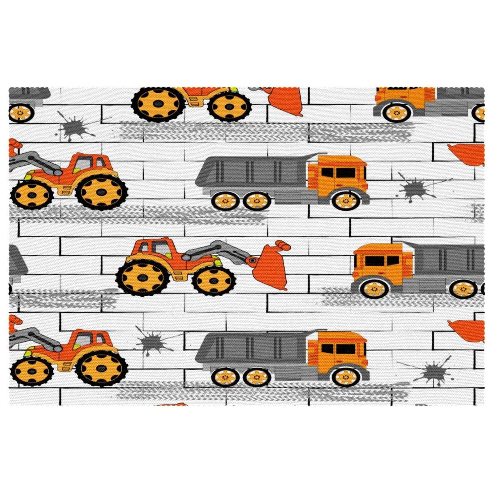 Sets de table tissu Oxford résistant chaleur lavable motif tracteur
