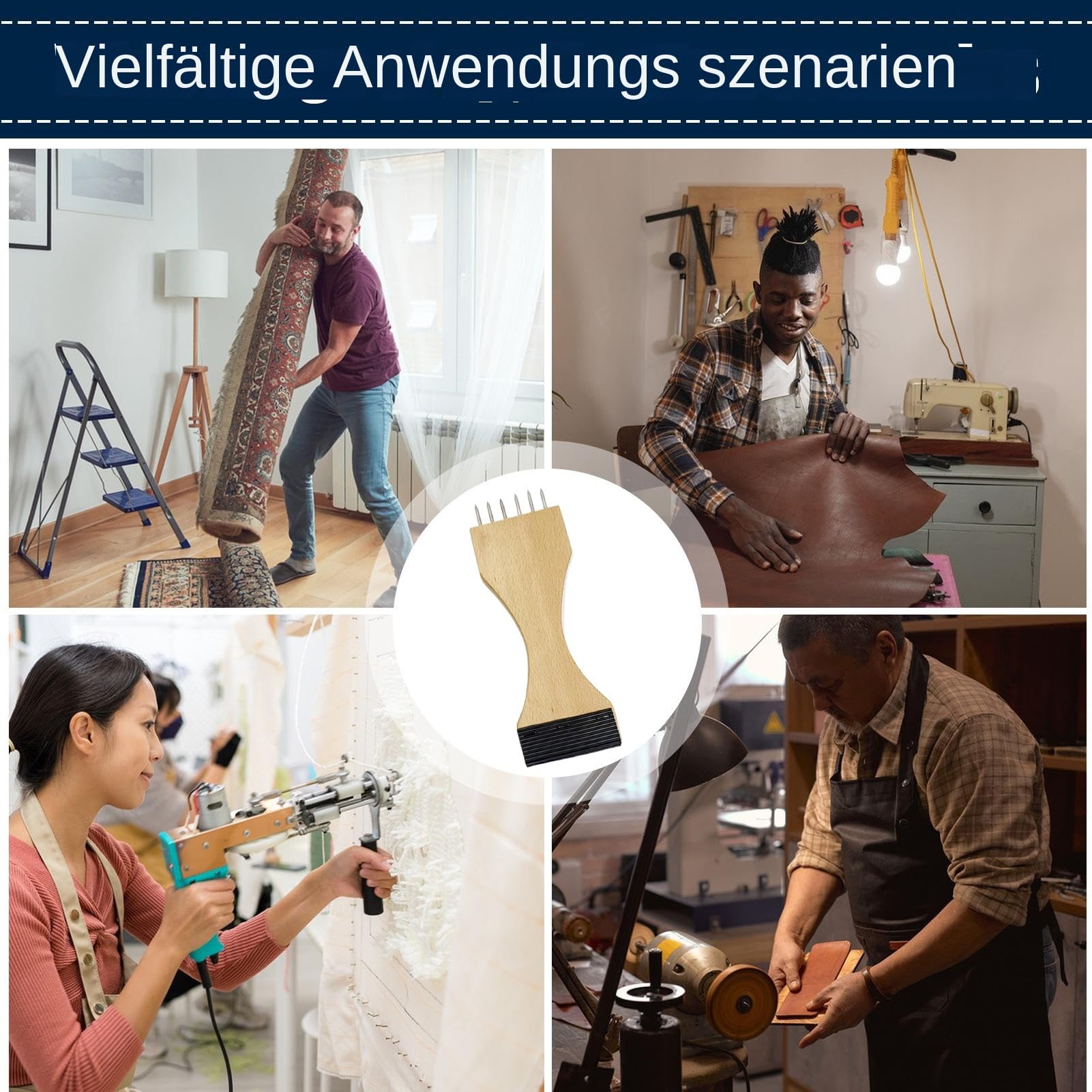 Tenditore per tappeti, tendicinghe, accessori per tappeti, sedia in pelle, tappezzeria, giardino, trapunte, lavori di cucito, tela fai da te