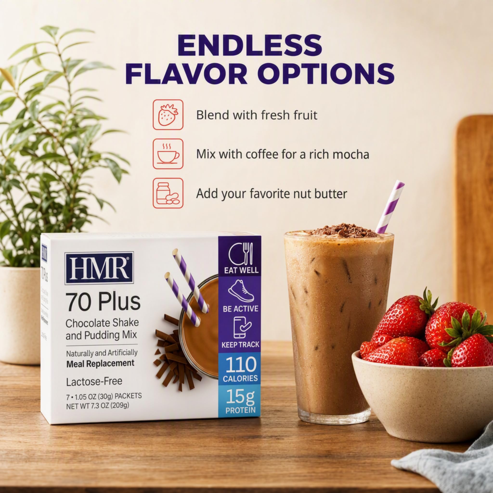 Amazon.com: HMR 70 Plus Chocolate Shake & Pudding Mix, 15g Protein