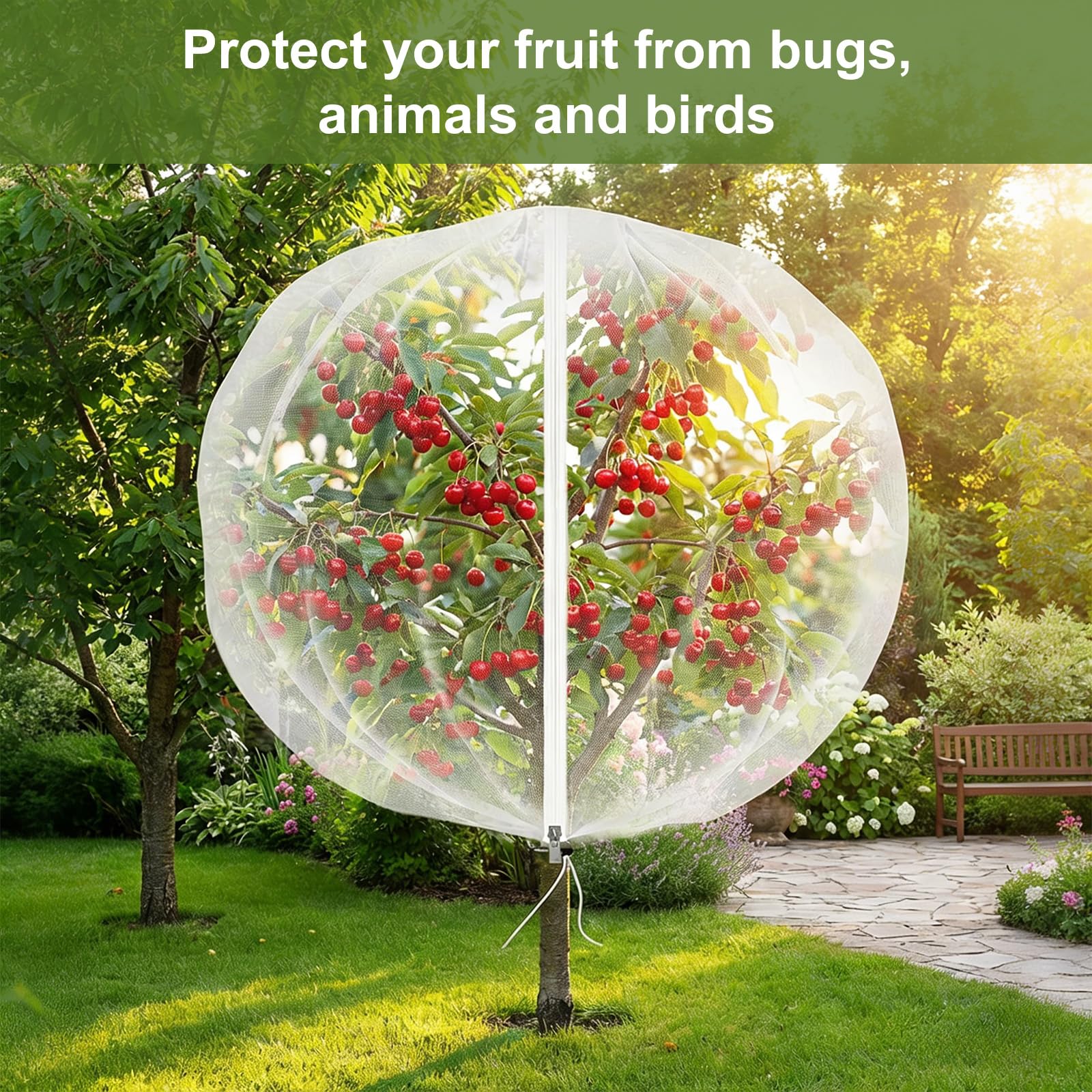 Filet Anti Insecte Arbre Fruitier Sac Protection Plantes 1.2 x 1.5 m