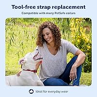 Vista 3 de PetSafe Correa de repuesto para collar de 3/4 pulgadas sin agujeros, correa ajustable, diseño de nailon duradero, hebilla de cierre rápido