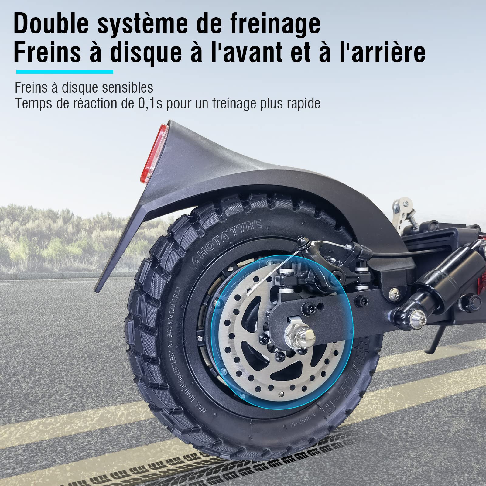 JOYOR Trottinette Electrique Adulte,S/Y Serie Autonomie 55-75KM Batterie 48V 13/18Ah Moteur 500W/600W Trotinette Electrique Puissante Tout Terrain Ultra Legere Double Suspension