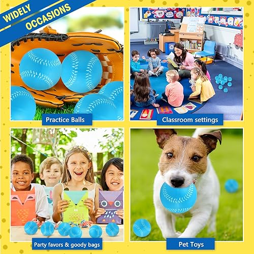 Miniatura 4 de Outus Paquete de 24 pelotas de béisbol de espuma de 9 pulgadas para niños, pelotas de béisbol de colores suaves para practicar deportes en