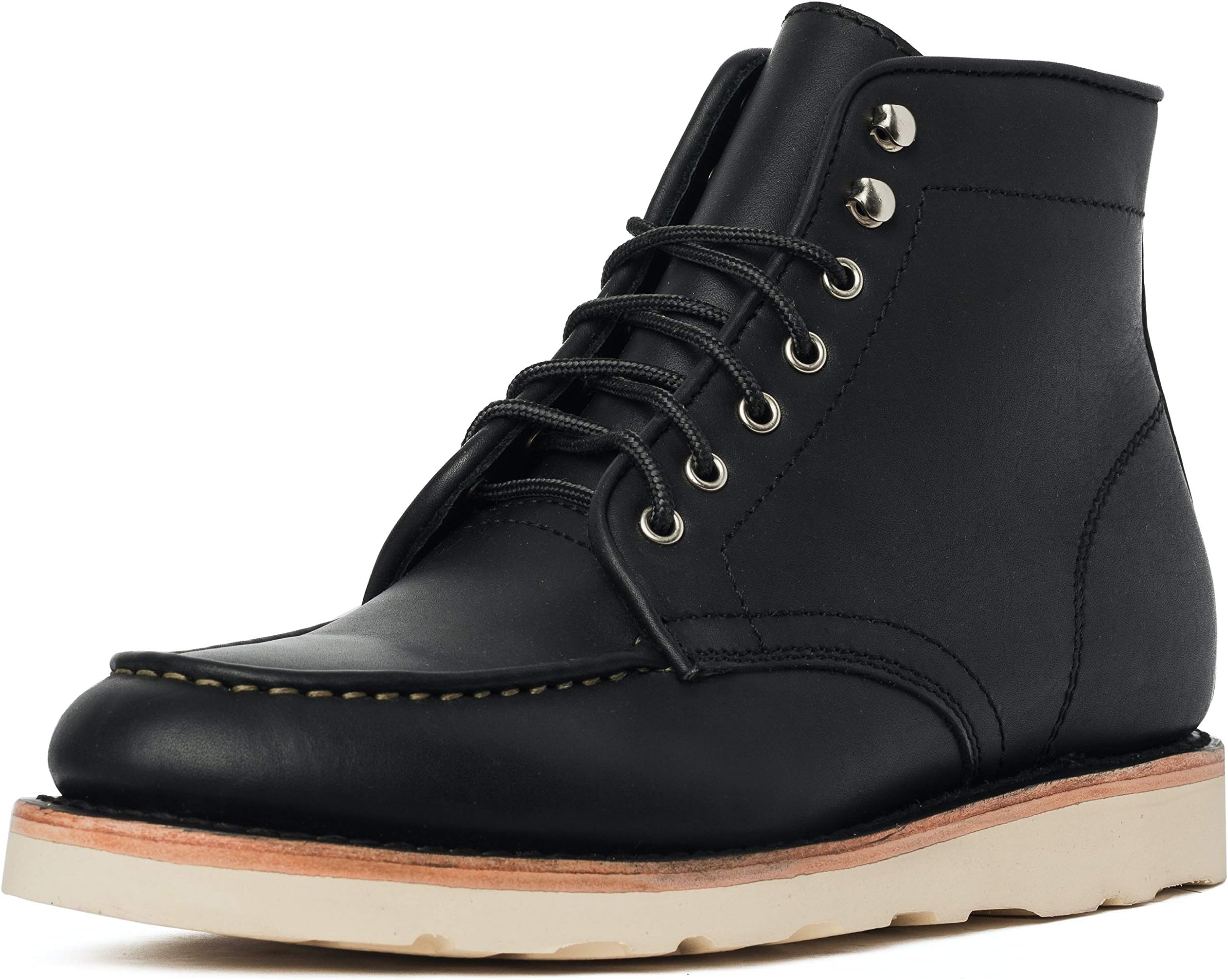 Men's Diplomat Moc Toe Leather Boot