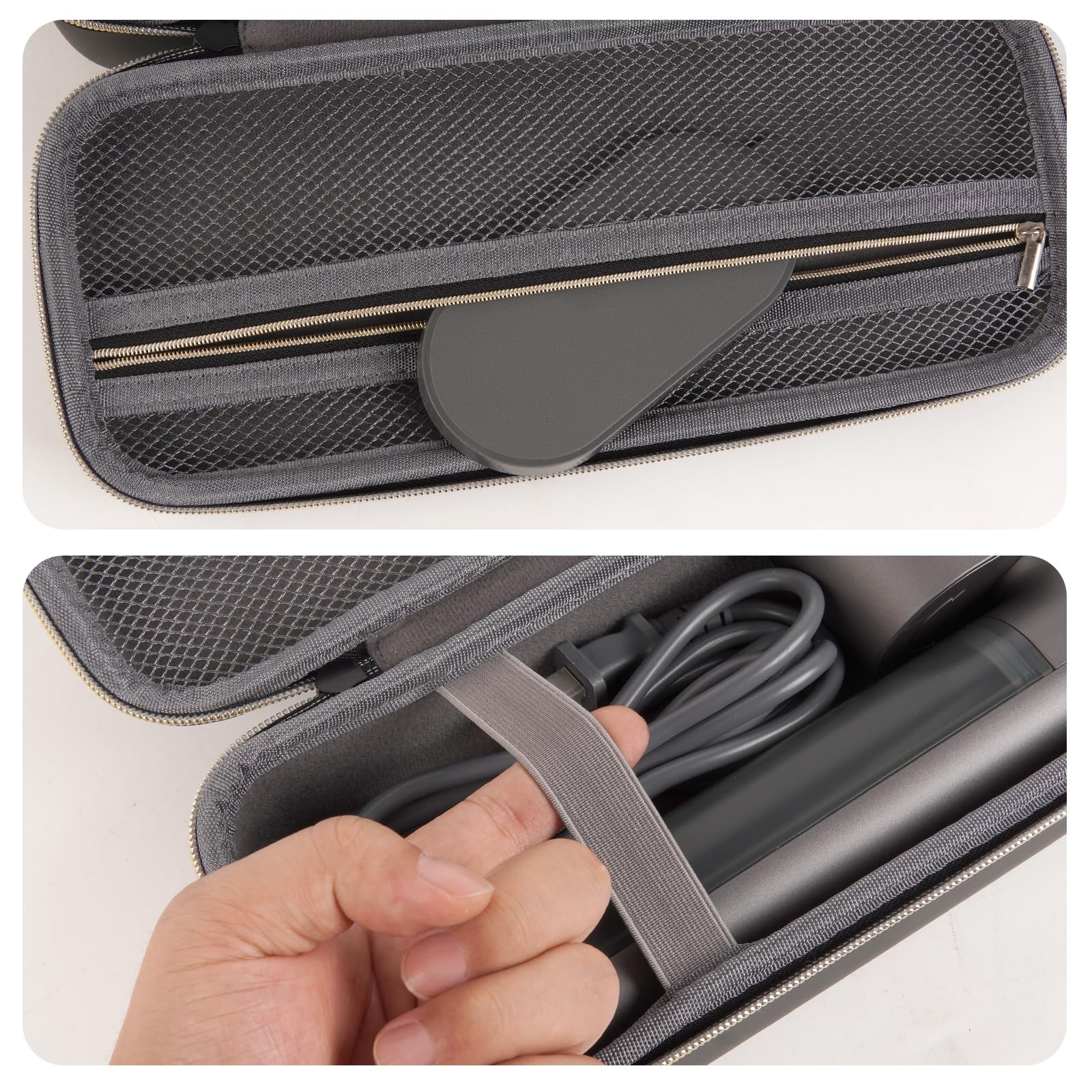 Custodia per vaporiera compatibile con Jack & Rose 100-220 V portatile da viaggio per vestiti, vaporiera portatile e ferro da stiro, borsa organizer con tasca in rete per accessori, solo