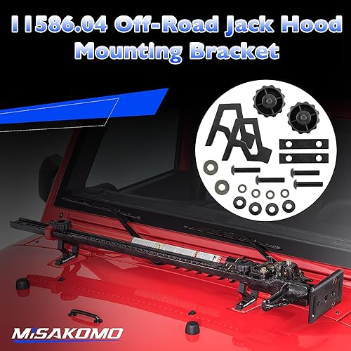 Miniatura 6 de Soporte de montaje de gato de elevación alta, 11586.04 Kit de soporte de montaje para capó de gato todoterreno compatible con Jeep Wrangler JK