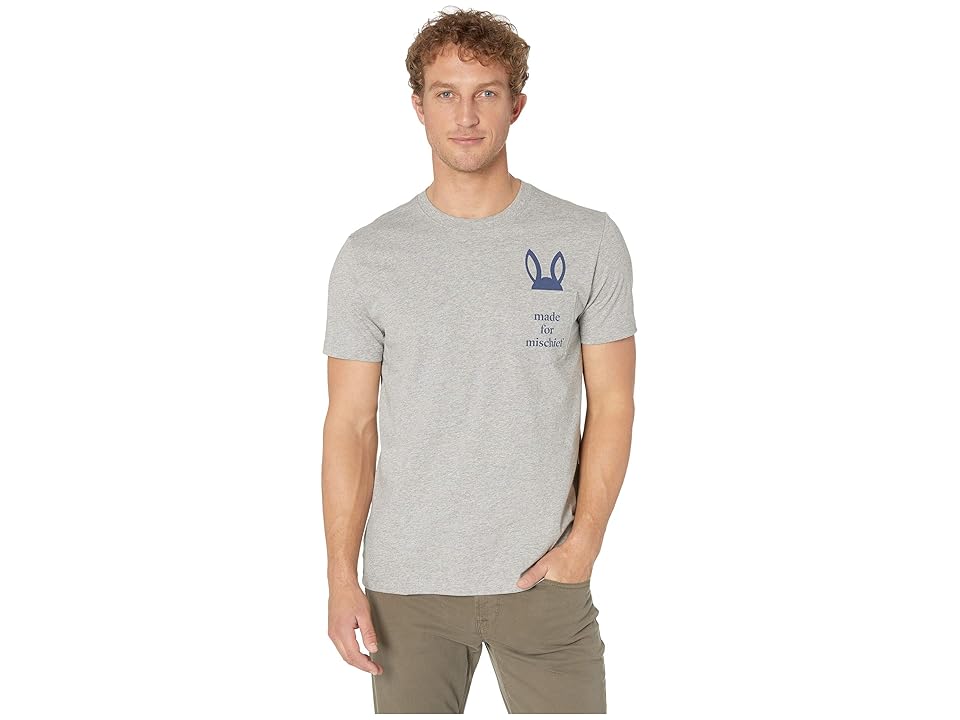 

Psycho Bunny Bywell T-Shirt (Heather Grey) Men's T Shirt, Gray
