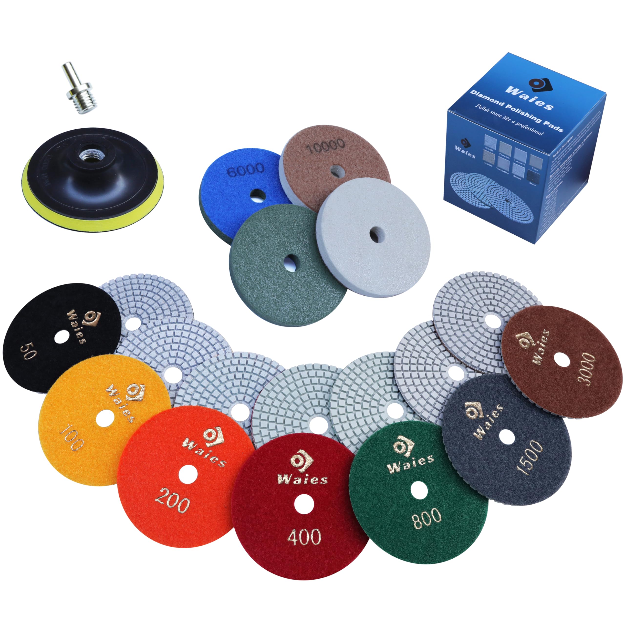Lot De 8 Coussinets Diamant Uxcell – Grains 60#, 100#, 200#, 400#, Pour Polissage