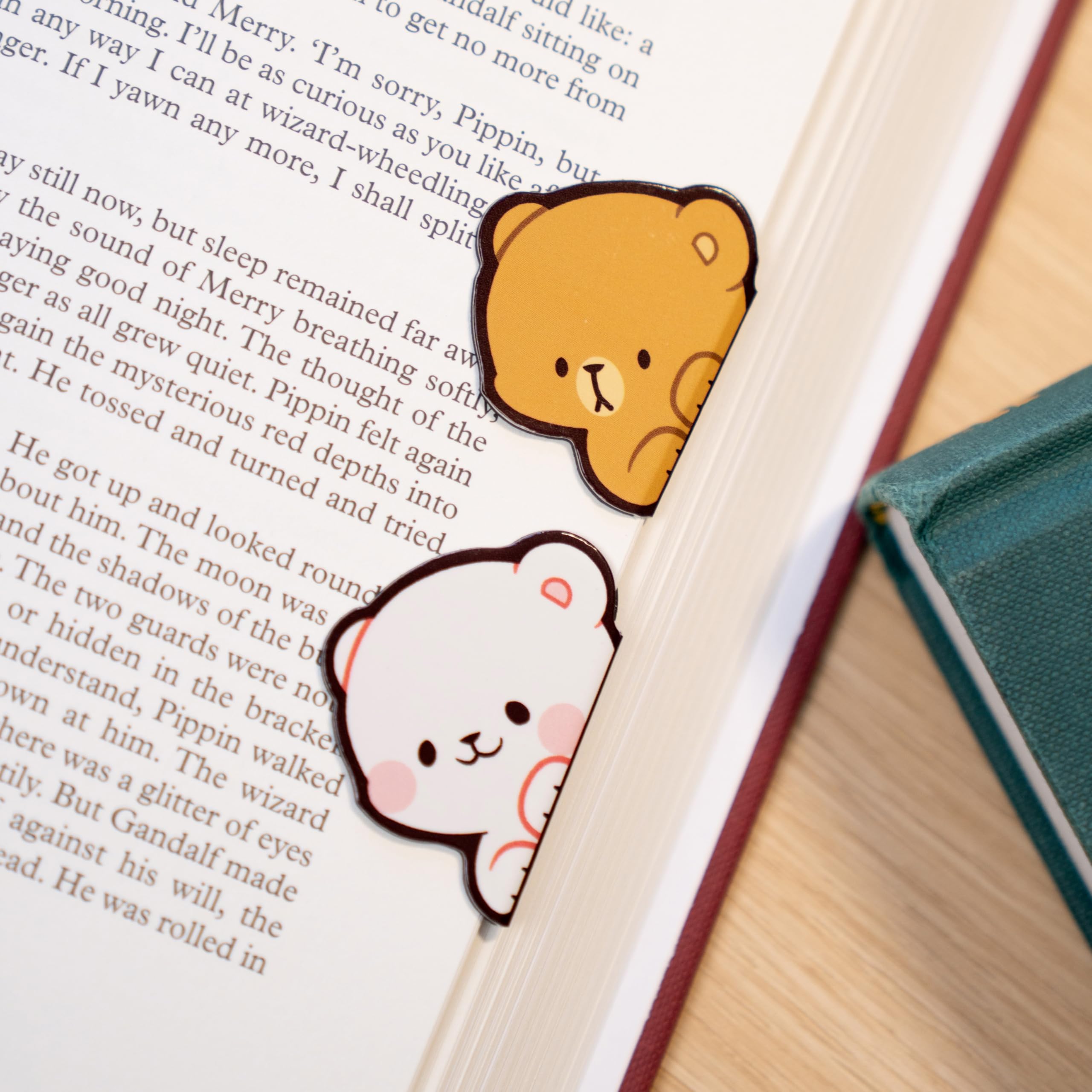 Milk and Mocha Peeking Magentic Bookmarks Pack of 2 Authentic Milk