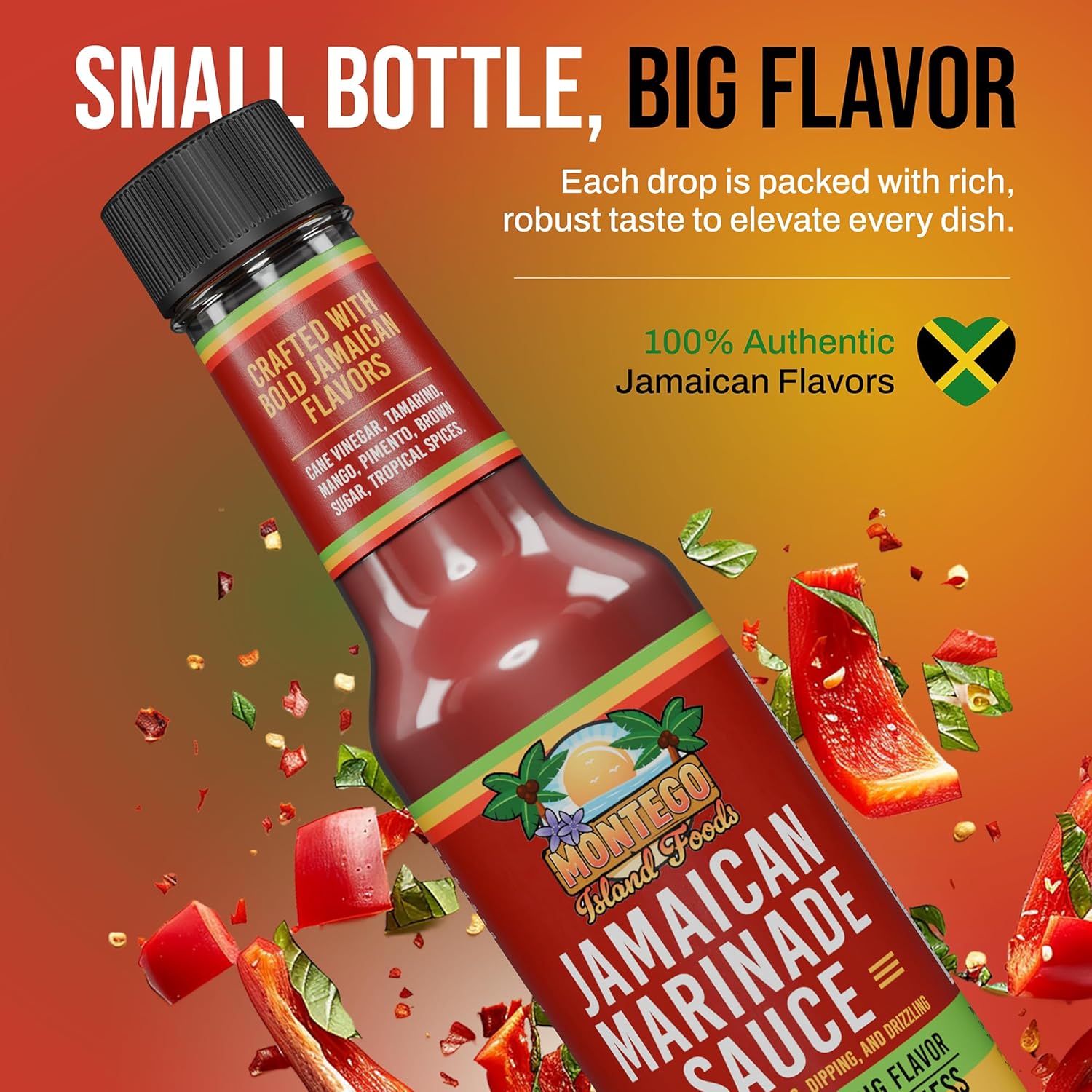 Montego Island Foods Jamaican Marinade Sauce – Bold Island Flavor with All-Natural Ingredients: Tamarind, Mango, Plump Juicy Raisins, Scotch Bonnet Peppers & Island Spices – 5oz Small-Batch Sauce for Grilling, Dipping & Drizzling - Image 5