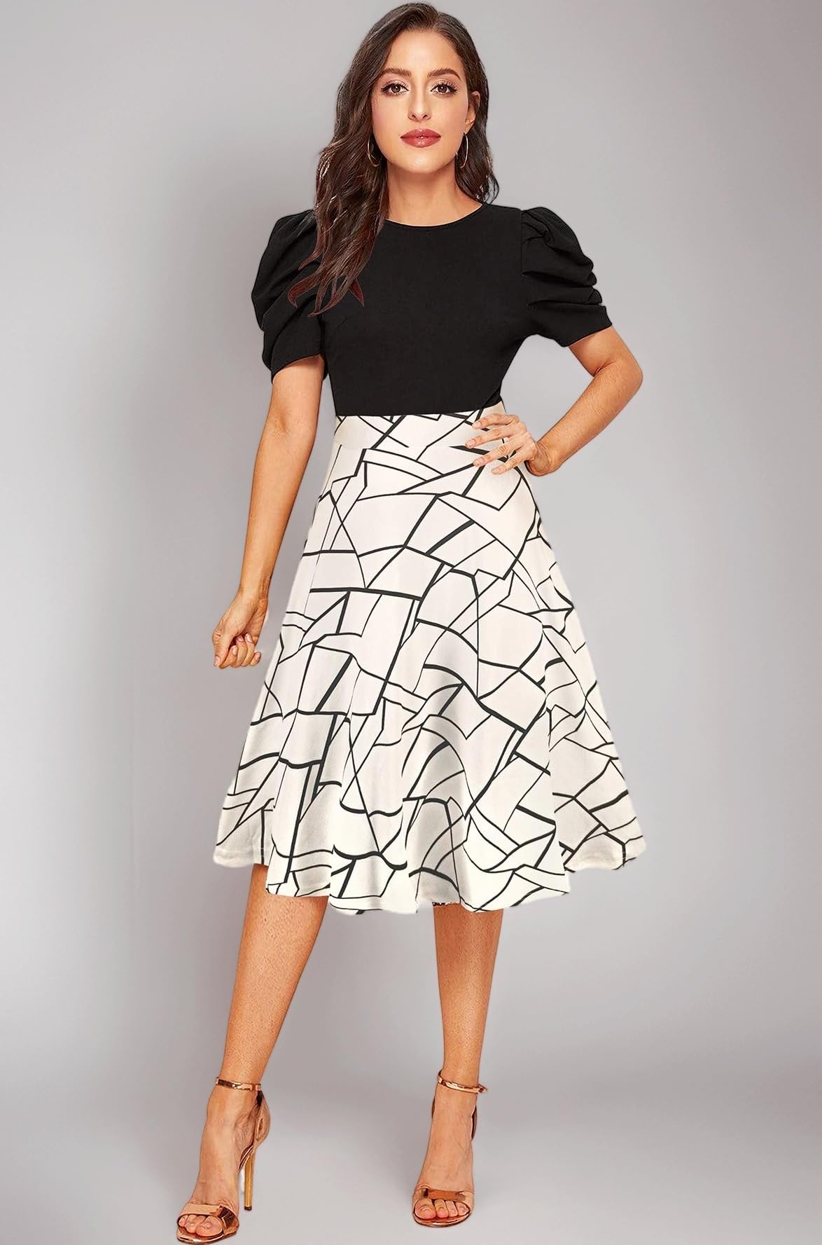 Women's A-LINE Knee Length Dress
