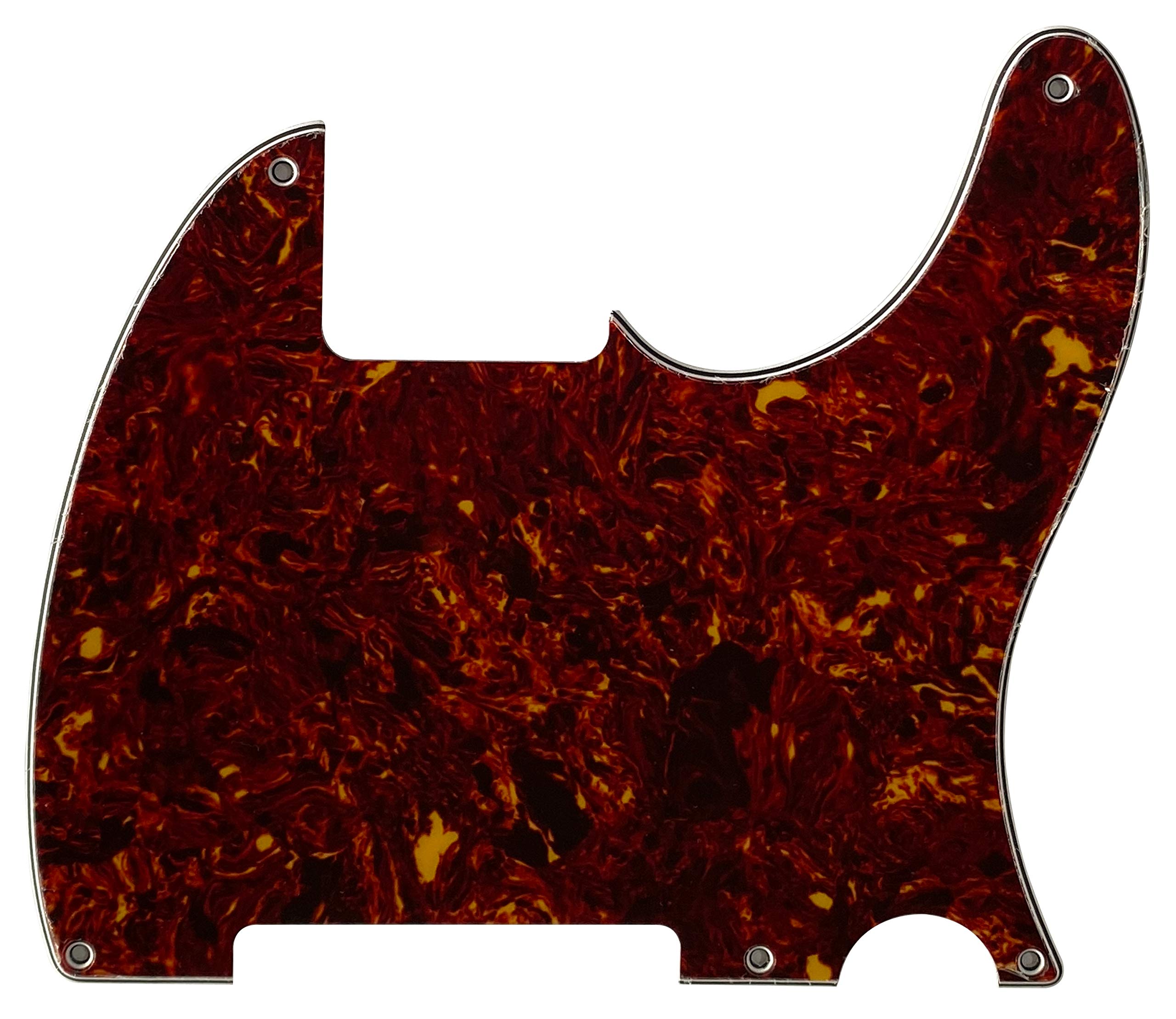 Custom For Fender Esquire Vintage Telecaster 5 Hole Blank Guitar Pickguard (4 Ply Red Tortoise)