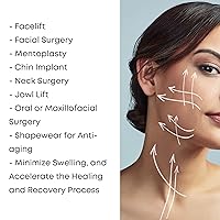 Vista 5 de Vendaje de correa de barbilla posquirúrgica para mujer, envoltura de compresión de cuello y barbilla, adelgazante de cara, ajuste de la papada, Negro