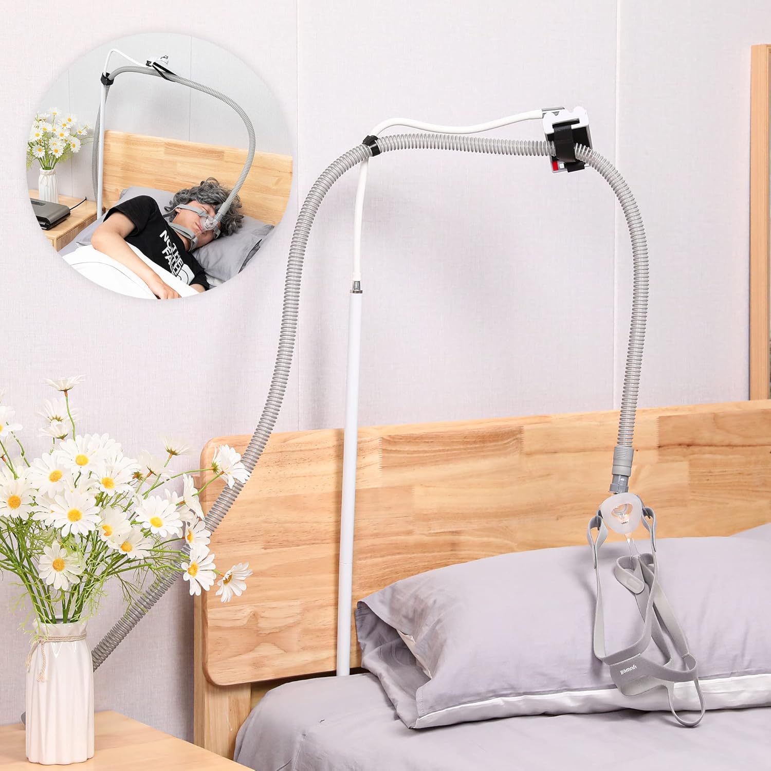 Fanwer Cpap Hose Holder CPAP Hose Lift with Height Adjustable