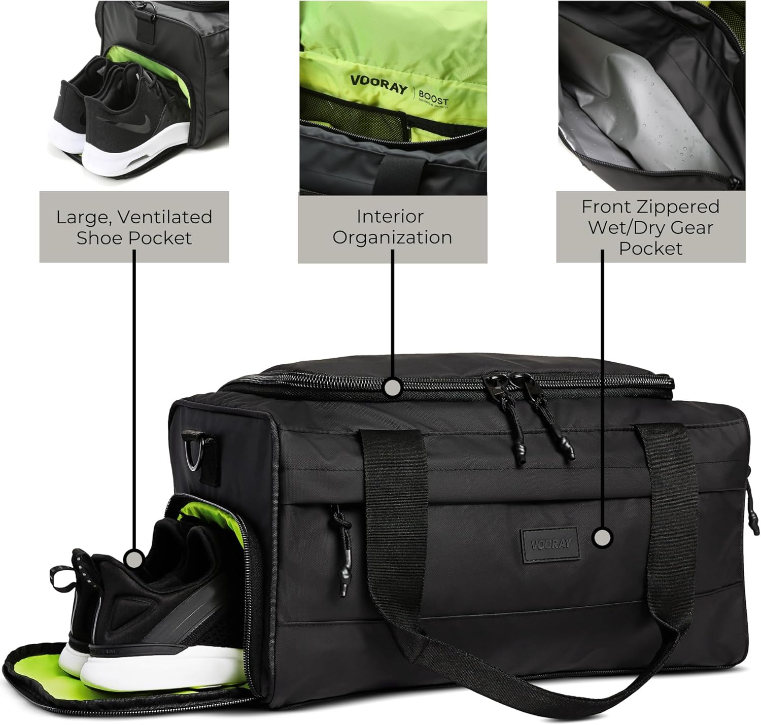 Vooray 22L Boost Duffle Bag – Small Gym Bag for Men and Women, Lightweight Travel Duffel with Shoe Compartment, Durable Sports Tote for Fitness, Training, Overnight Use, and Weekend Trips - Image 2