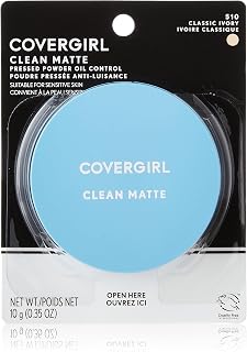 Covergirl Clean Matte Pressed Powder - Oil-Free Shine Control Face Powder, Matte Finish for Oily Skin, Lightweight & Non-Comedogenic