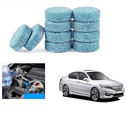 Asryd Car Wiper Detergent Effervescent Tablets Auto Windshield Cleaner Glass Tablets| Better Visibility | Safer Driving | Made in India | for Honda Accord (10 Tablets)