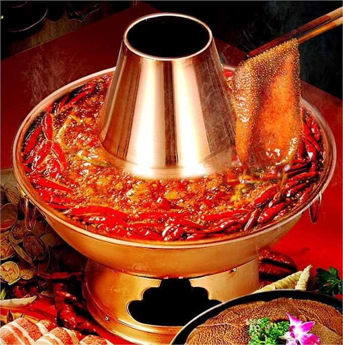 Olla de Cobre para Hot Pot Shabu a Carbón 28 cm miniatura 5