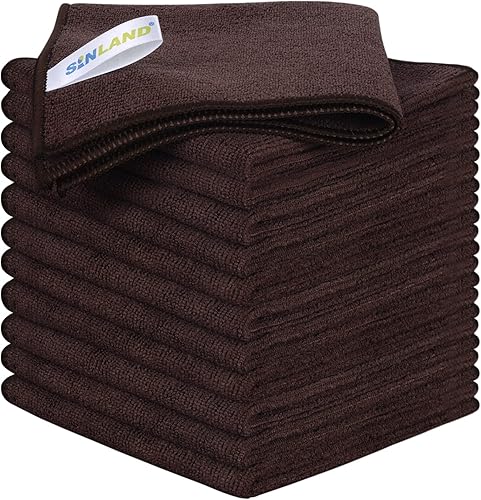 Miniatura 9 de Repasador Sinland Absorbent Microfiber Dish Cloth Kitchen Streak Free Cleaning Cloth Dish Rags Lens Cloths 12 pulgadas x 12 pulgadas Pack de 12