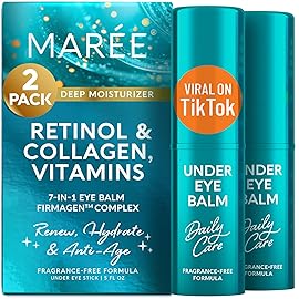 MAREE Under Eye Balm Stick with Retinol & Ceramide Complex 2 PACK - Facial Moisturizer - Under Eye Stick, Anti Wrinkle Hydrating Face Skincare