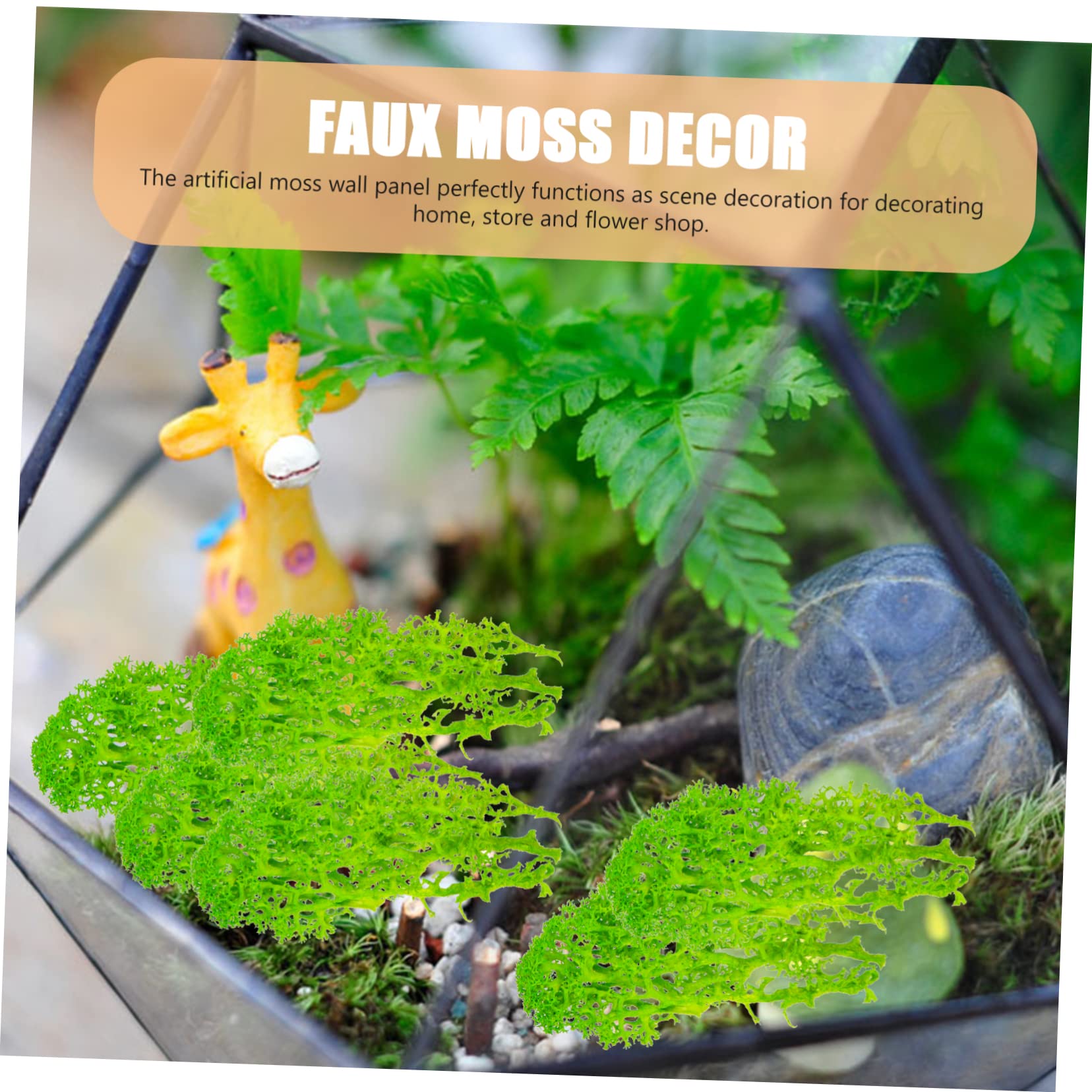 3sätze Künstliche Mooswanddekoration Lebendige Fake-moos-Pflanze Für Wandgestaltung Vielseitig Einsetzbar Für Büro Wohnzimmer Garten Und Hochzeiten Für Kreative -projekte