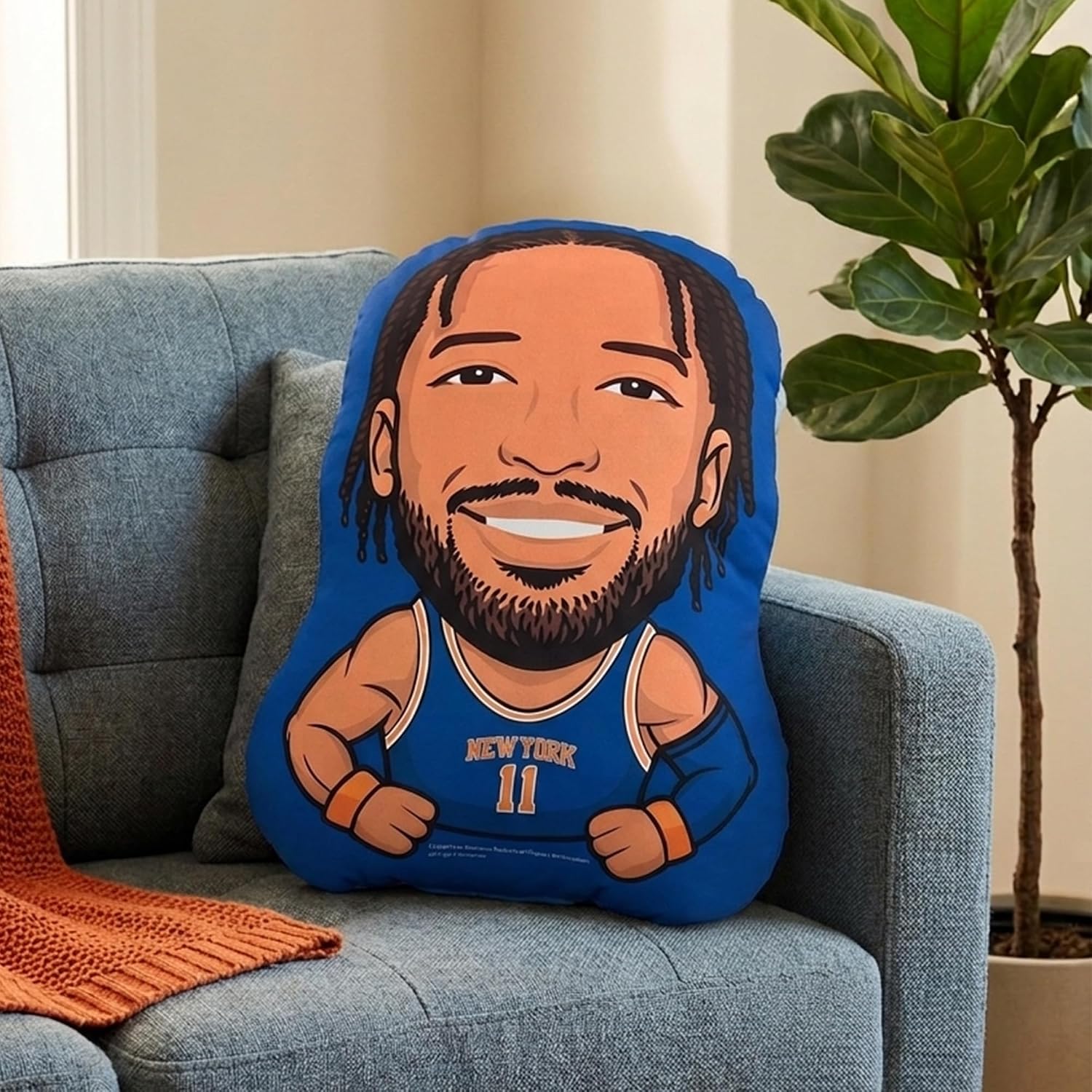 Northwest New York Knicks Jalen Brunson 2026 NBA Finals MVP Celly Emoji Pillow