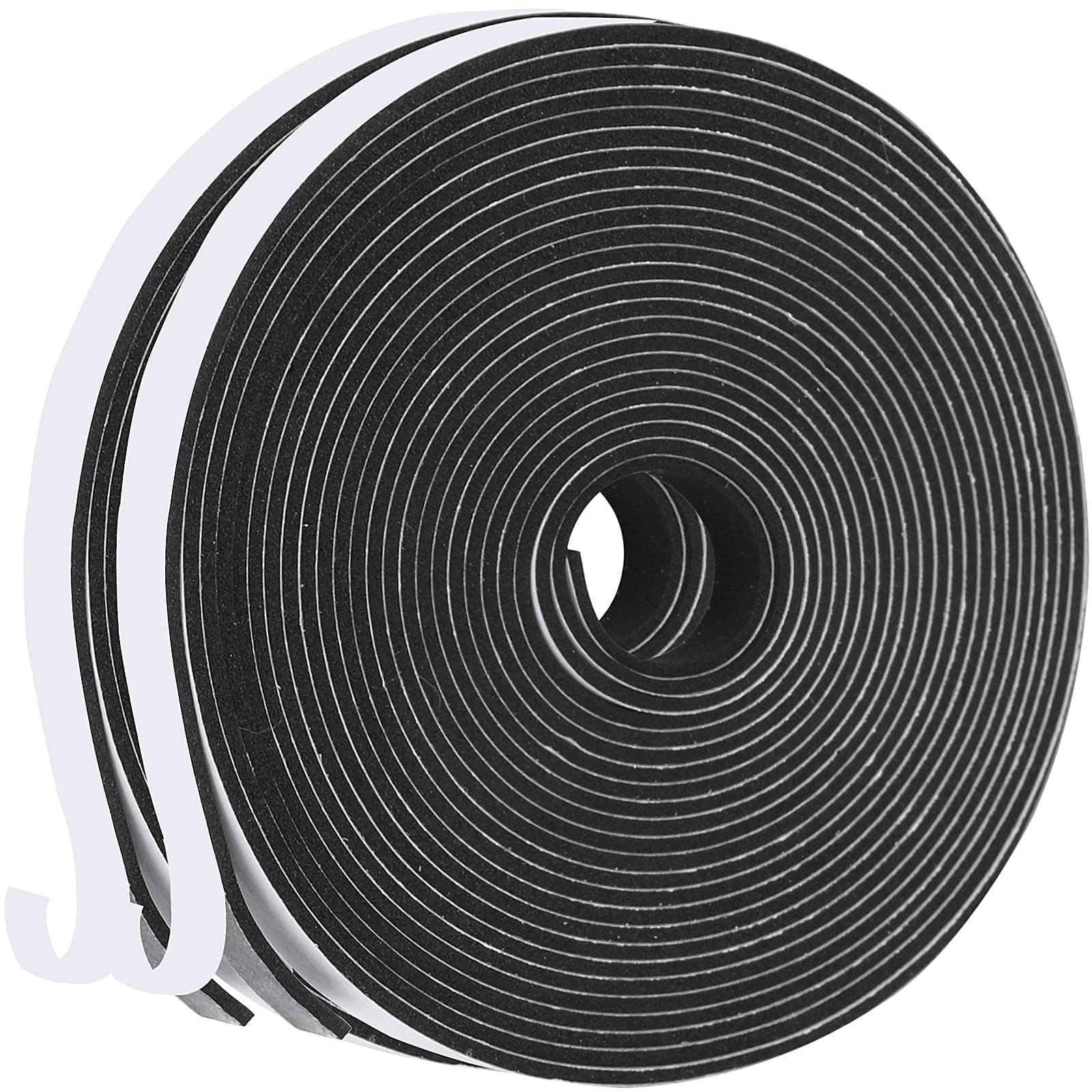 DIODUODA Weather Stripping Foam Tape - Self-Adhesive, 0.35" X 0.15" X 66ft, For Doors & Windows