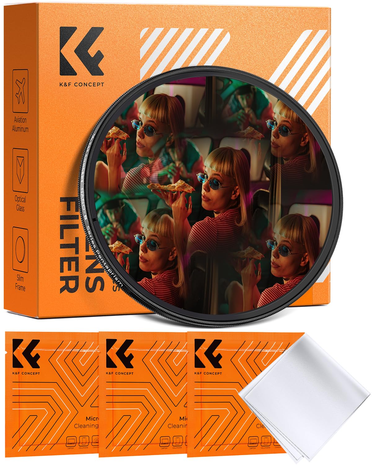 K&F CONCEPT 82mm Kaleidoscope Prism Filter | Filter Prisma Zentrales Pentaprisma Spezialeffekt Optisches Glas,FE102,Nano-Basic,FE102