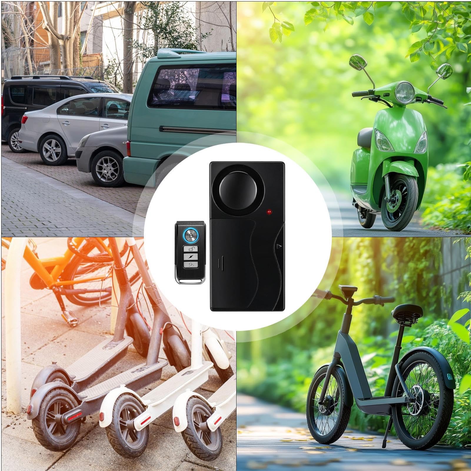 Amazon | 自動振動警報器 - 110dB カーサウンドセキュリティデバイス 
