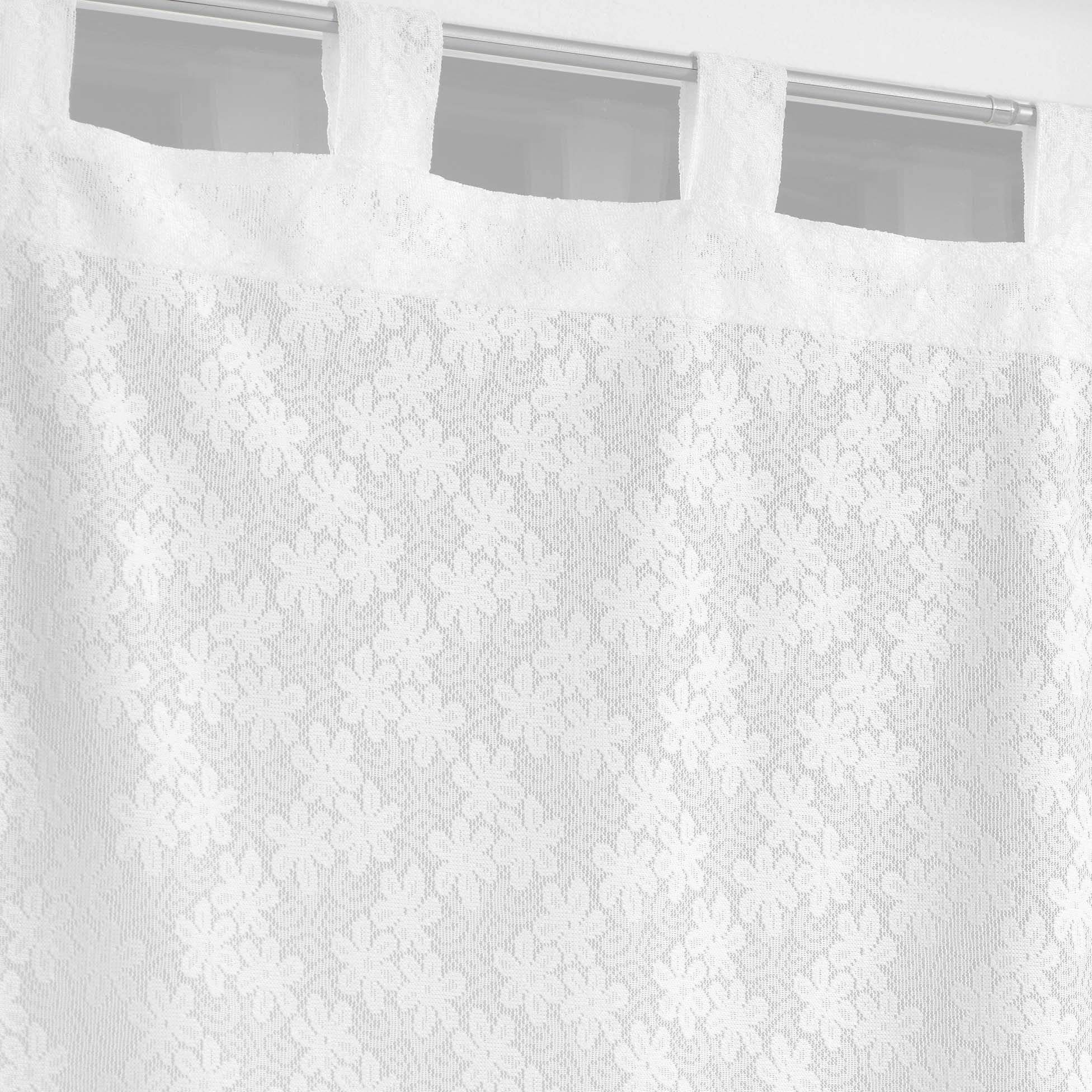 Douceur d'Intérieur, Pair Straight with Loops (2 x 60 x 90 cm) Fanny, Jersey, White - Image 2