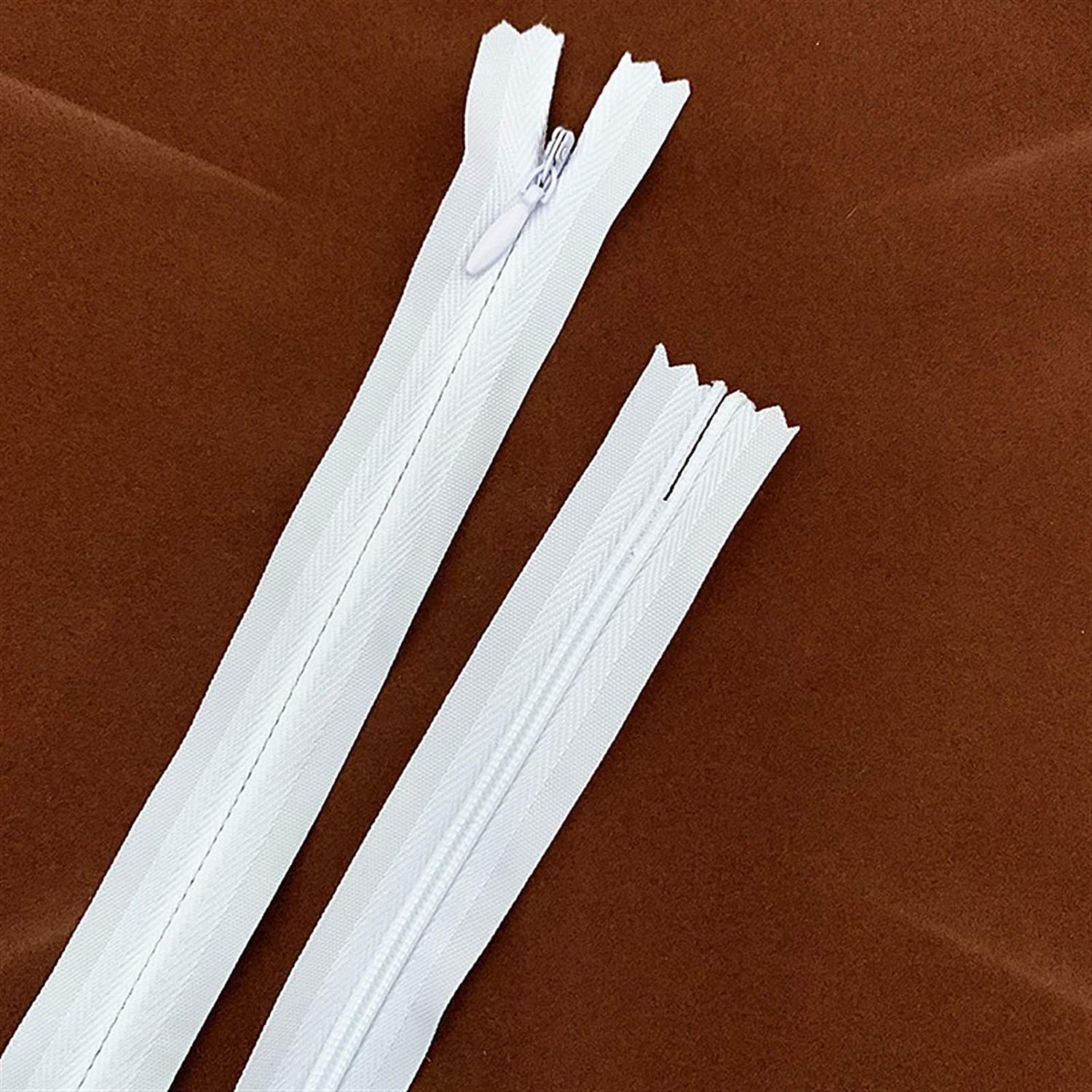 Cremallera, Cremalleras 10 Piezas, 50 Cm De Longitud, Bucle De Cremallera De Nylon for Coser, Cremallera Invisible, Bricolaje, Accesorios De Vestir, 20 Colores, Accesorios Artesanales