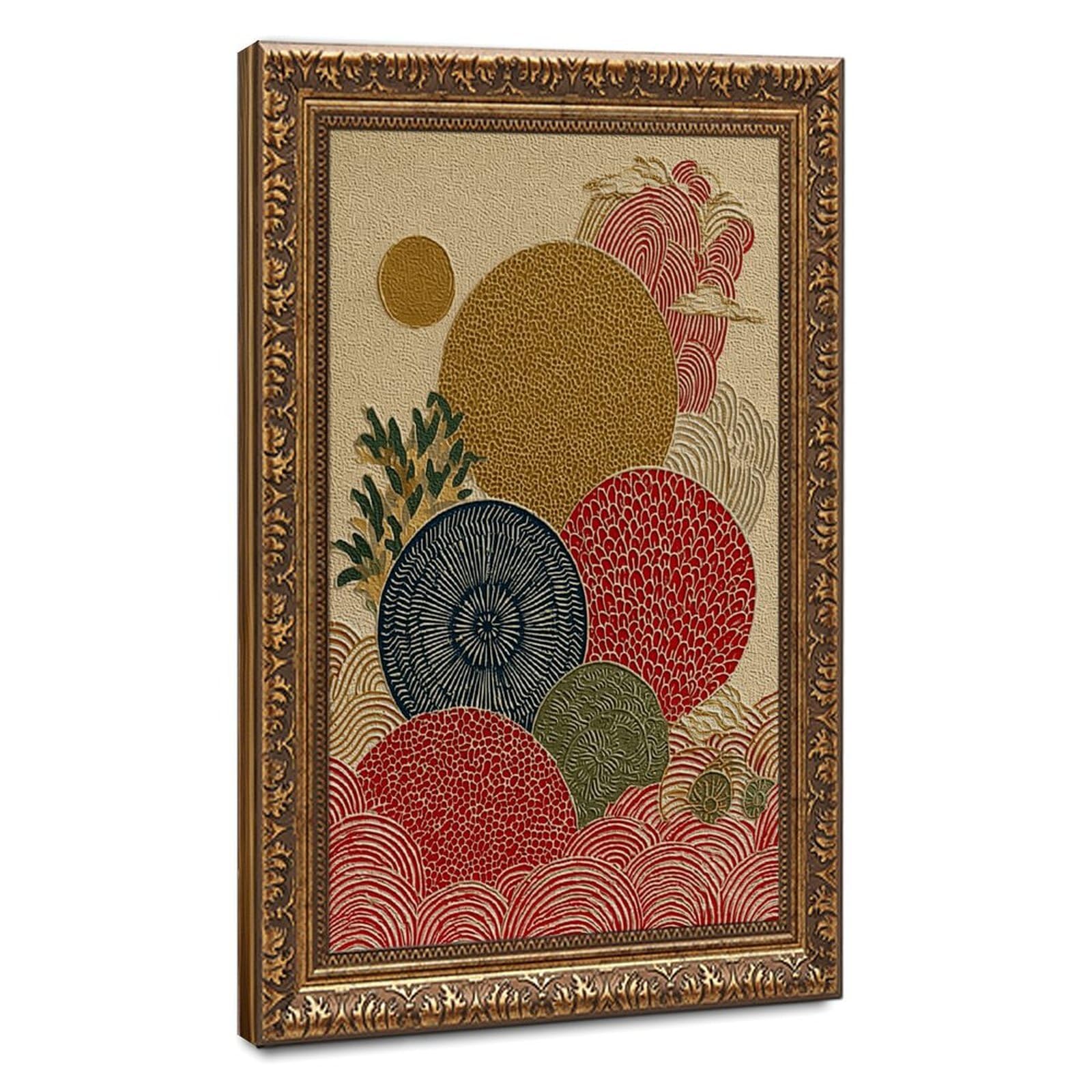 AYINUER Abstract Circular Pattern Print Design Poster Canvas Poster for Home Decor Gift