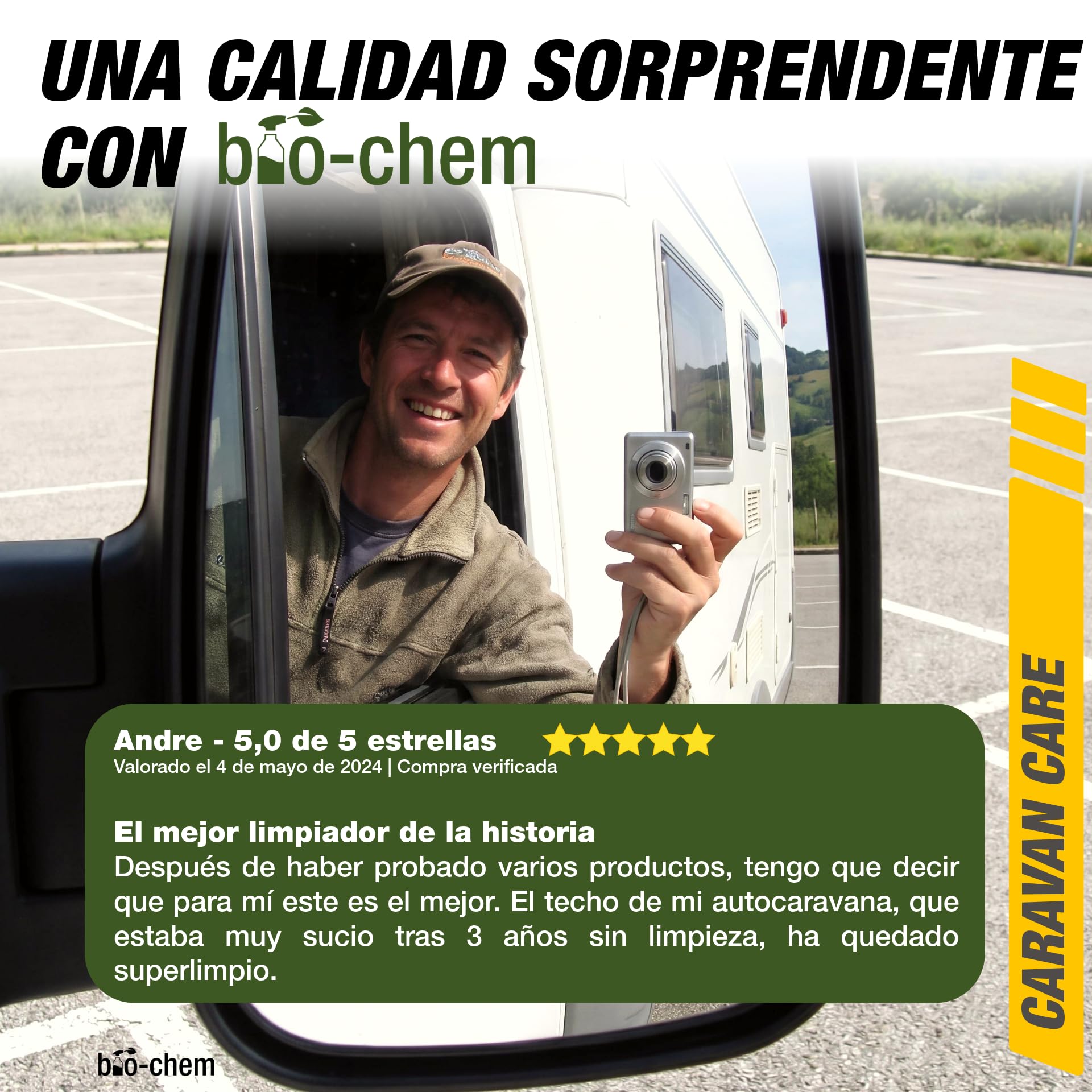 Bio-Chem - Producto de Limpieza para caravanas y autocaravanas 2L - Limpiador para autocaravanas, caravanas, toldos - Mantenimiento de vehículos de Camping