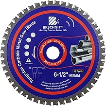 BRSCHNITT Scie Circulaire Métal 165mm x 20mm - Disque Coupe Métal 48T Arbor:20-15.875mm pour Acier Ferreux Tube D'acier