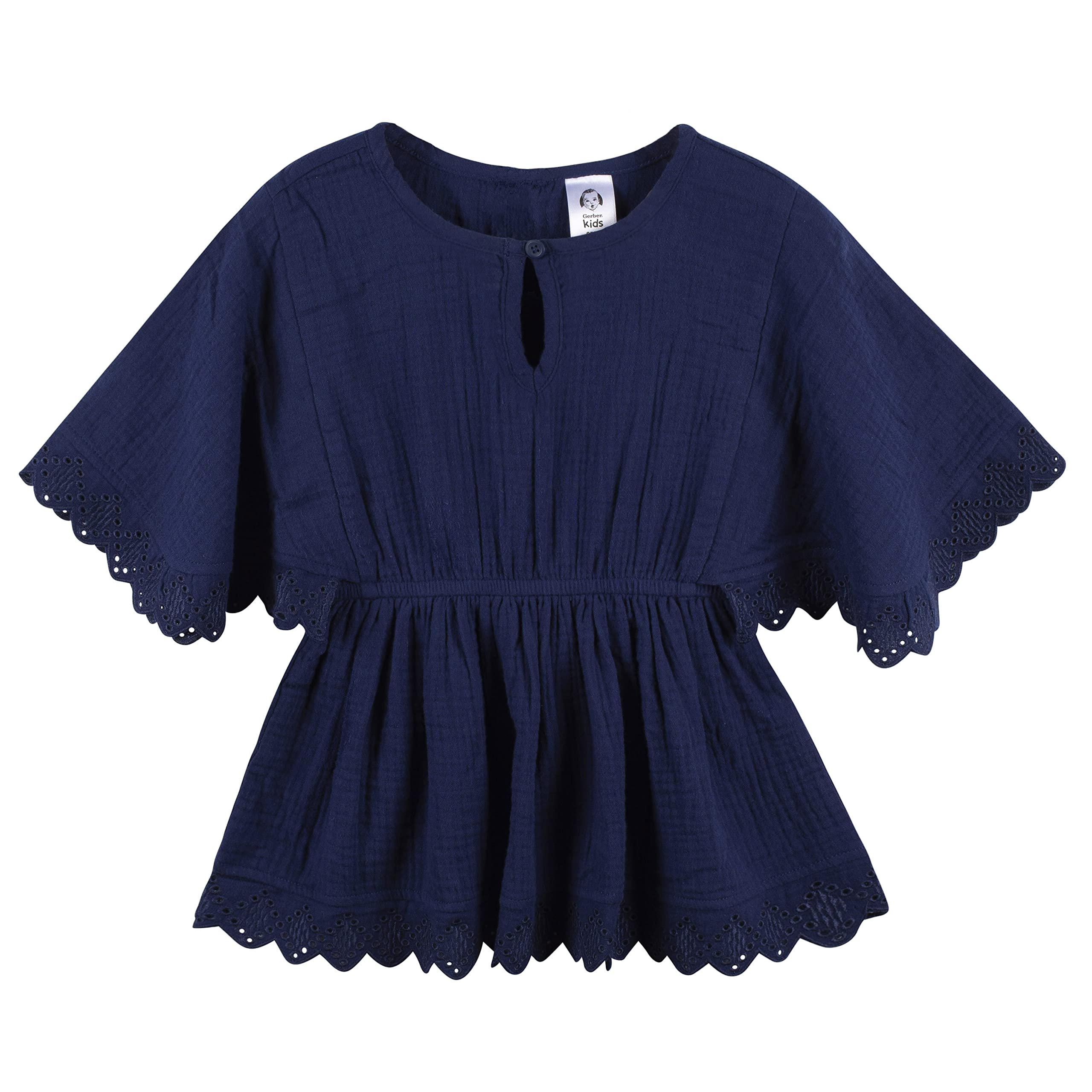 Gerber Baby Girls Toddler Kaftan Swimwear Cover Up, Navy, 0-3 Months US