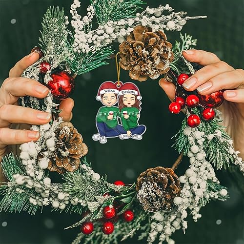 Miniatura 7 de Pawfect House Adorno de Navidad personalizado para parejas de Cheers to A Merry Christmas 2023, decoración de árbol de Navidad, regalos para