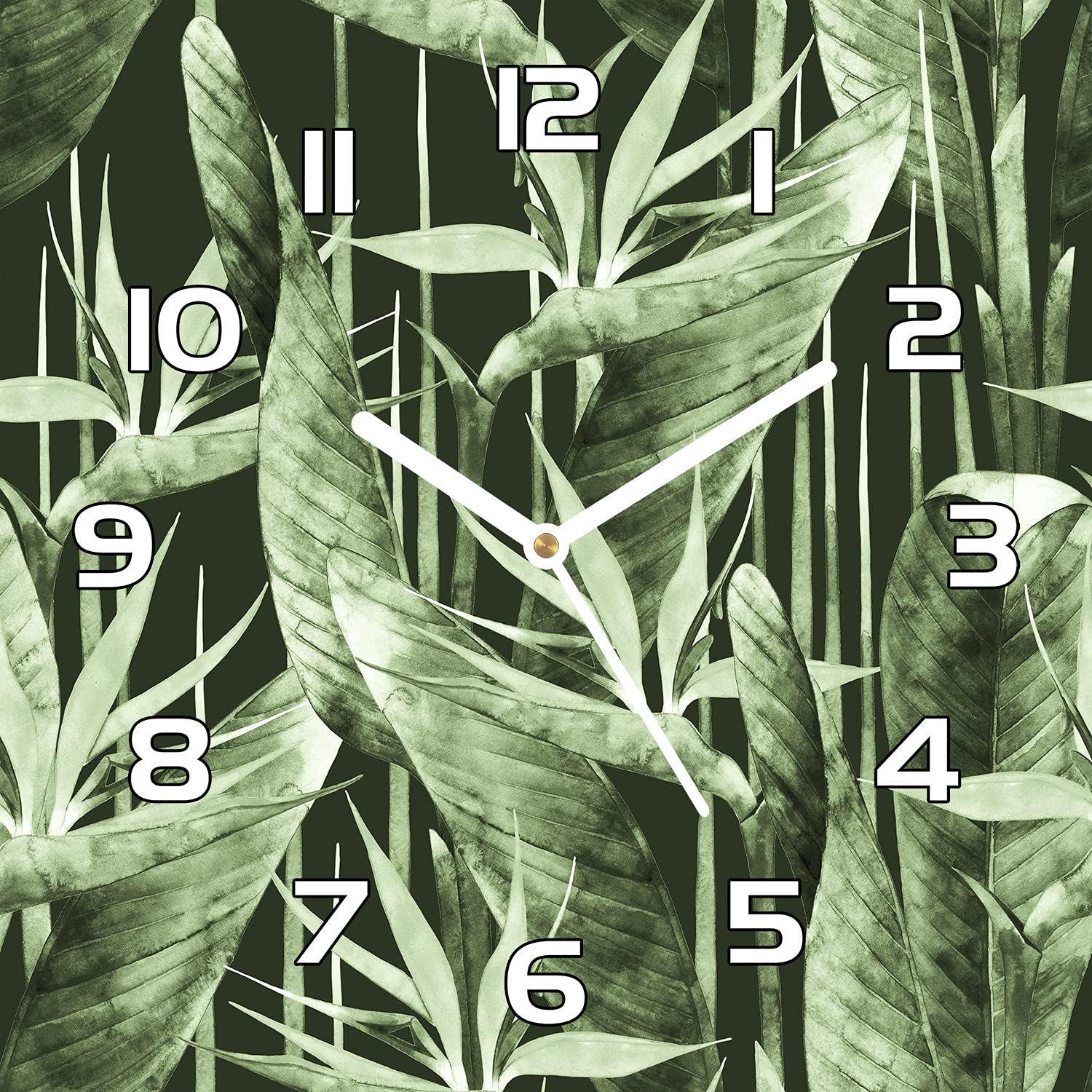 Horloge en verre cuisine jungle pour créer une ambiance naturelle et apaisante chez vous