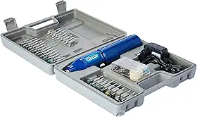 Western Kit Com 62 Peças Retifica Elétrica Kit Com 62 Peças Retifica Elétrica Micro Retifíca Azul Maleta Cinza