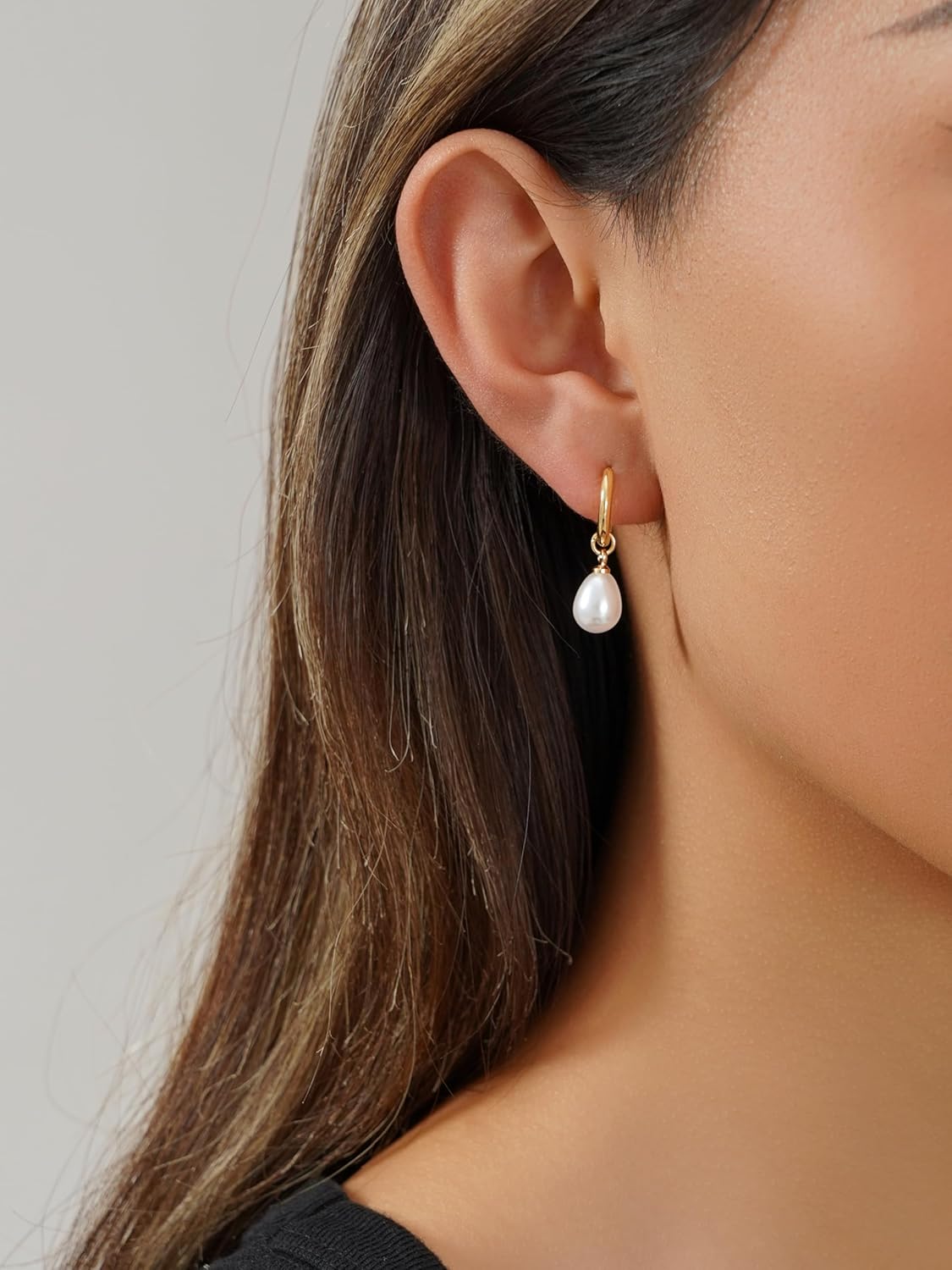 Pearl Earrings for Women 14K Gold-Plated Earrings for Women Non Tarnish Waterproof Dangle Earring Simple 14K Gold-Plated Pearl Drop Trendy Jewelry - Image 7