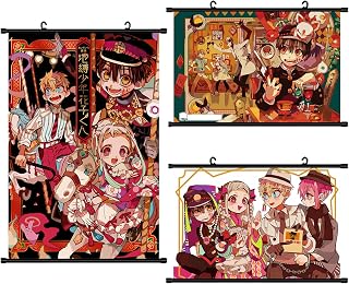 地縛少年花子くん 掛け軸 タペストリー 八尋寧々 花子くん 源光 ポスター 壁掛け 部屋装飾 巻物 軸物 部屋 装飾 記念品 応援小物 コレクション用 非公式 (50X75CM,2)